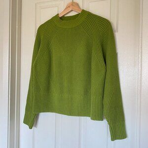 Kowtow Henri Crew Cotton Sweater Green XXS
